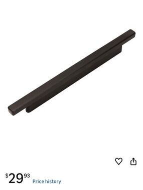 Sleek Black Cabinet Bar Pull - Modern Slim Handle